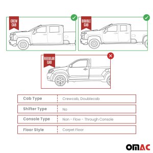 GMC Sierra 1500 Floor Mats - First Row - Omac - 3D Texan Premium TPE - Black - '14-'18